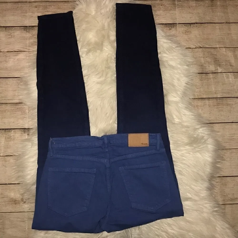 Madewell Skinny Skinny Blue Ombré Denim Jeans
